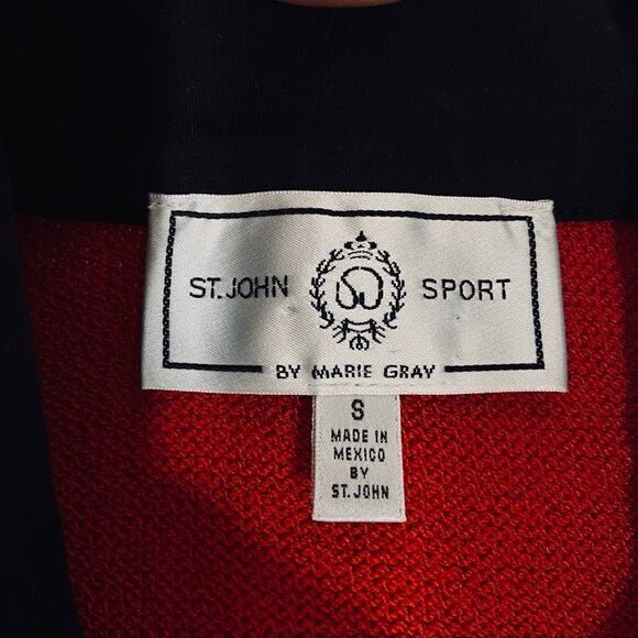 ST. JOHN Red Knit Sweater - Picture 15 of 16